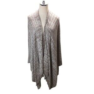 Loving Thread Poncho Women's One Size Brown Cotton Modal Blend Sweater